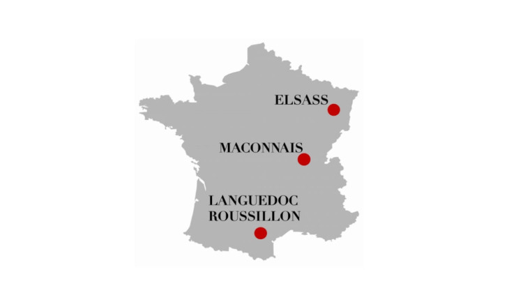 Selektion aus unterschätzten Regionen Frankreichs