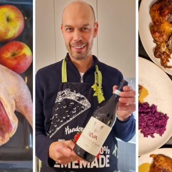 Bio-Gansl a la Markus Inzinger mit Réva Nebbiolo